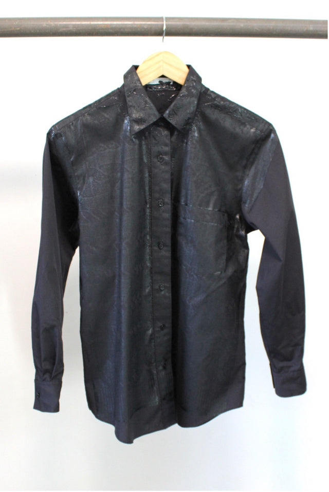 Simon Ungless - Black Cotton Shirt with Sweater Roadkill
