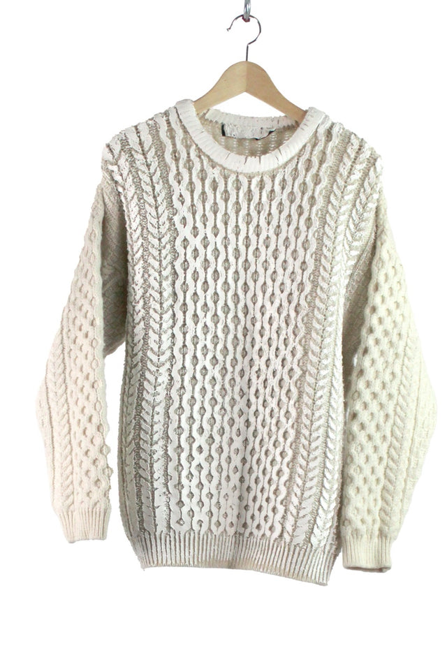 Simon Ungless - Cable Knit Rubberized in White