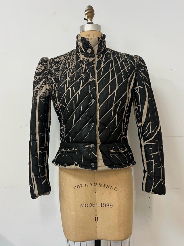 Simon Ungless - Vintage Fitted Quilted Jacket Roadkill Print