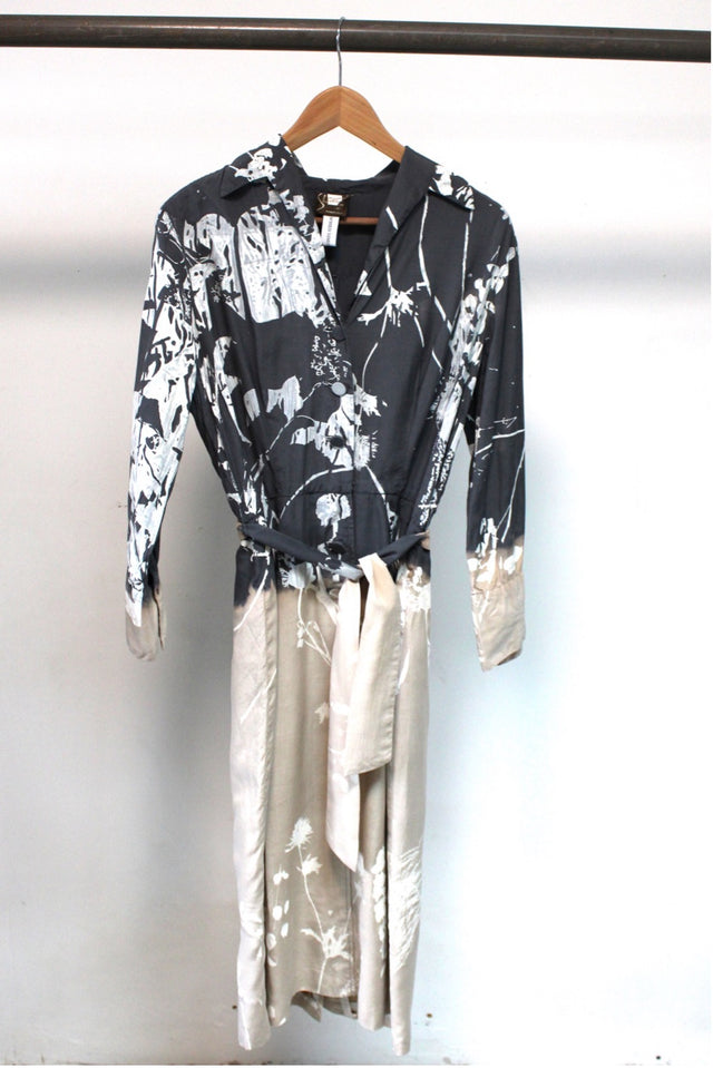 Simon Ungless - Fade Silk Dress with Roadkill Floral Print