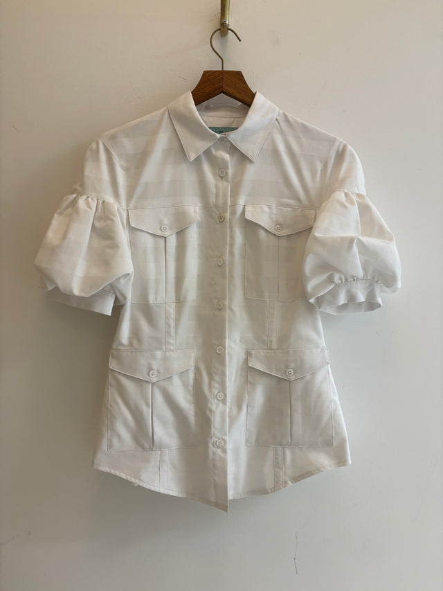 Mimi Plange - Victorian Puff Sleeve Safari Shirt