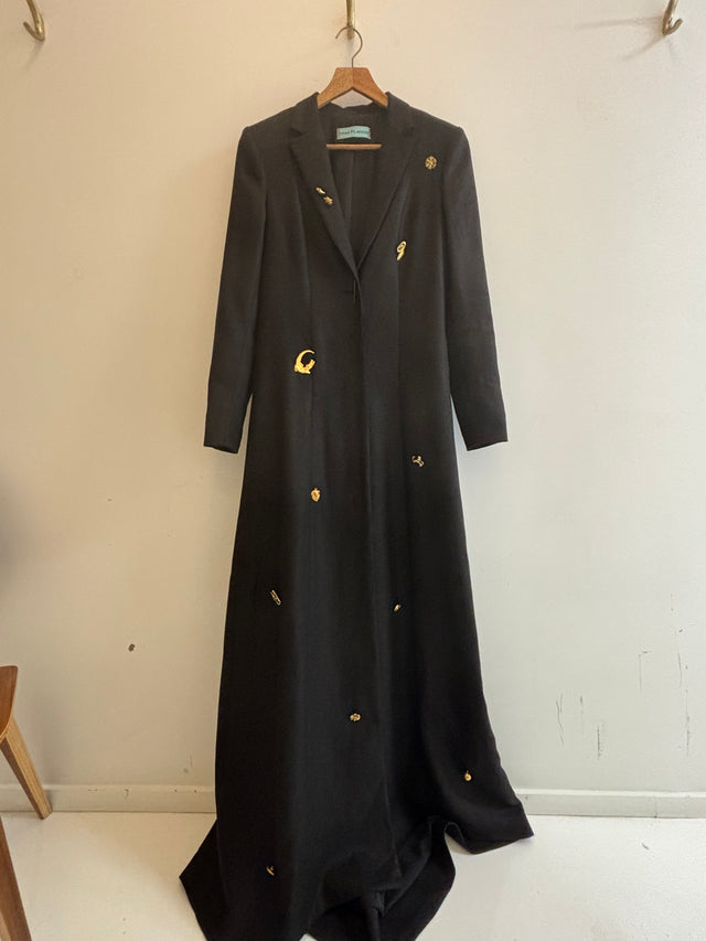 Mimi Plange - Maxi Suit Dress with Gold Embellishments
