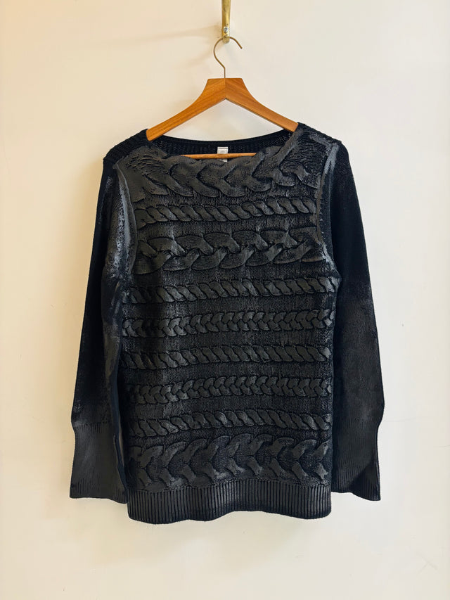 Simon Ungless - Horizontal Cable Knit Sweater